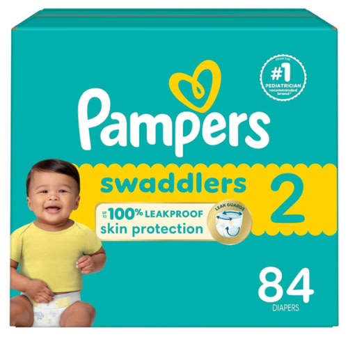 Pampers Baby Diapers - Swaddlers - Size 1, 198 Count, Ultra Absorbent Disposable Infant Diaper