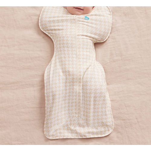 Swaddle Up™ 1.0 TOG Cotton Tan Houndstooth
