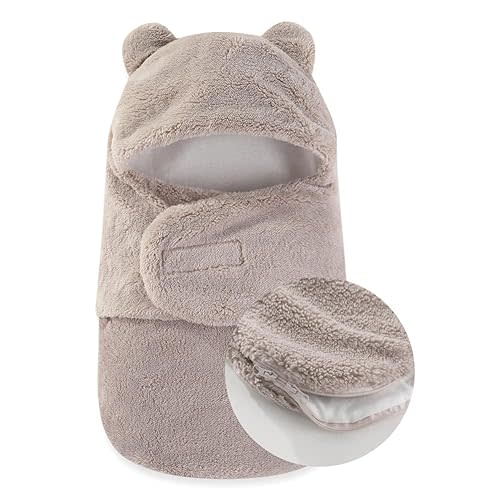 AiWMGL Baby Swaddle Boys Girls 3-6 Months Fleece Winter Warm Adjustable Newborn Swaddling Wrap Soft Blanket Sleeping Sacks Infant