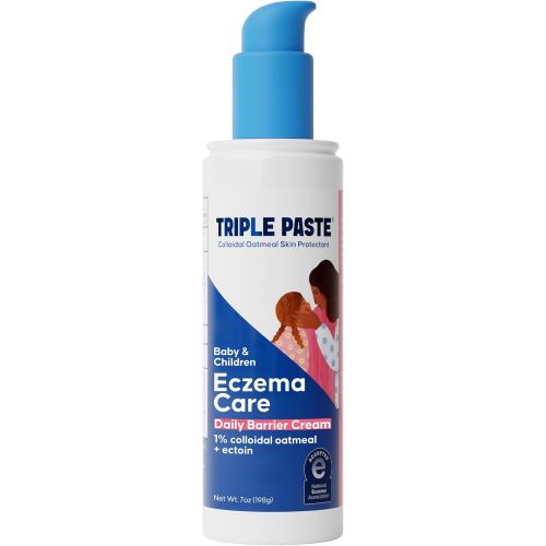 Triple Paste Crema barrera para eccema para bebés, avena coloidal y ectoína