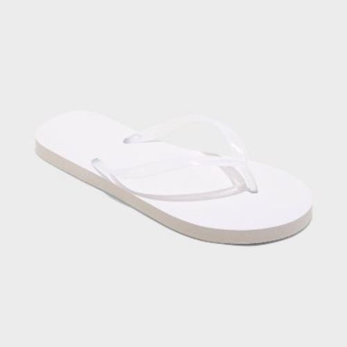 Women's Sydney Flip Flop Sandals - Shade & Shore™ White 6: Shower Shoes, Slip On, Open Toe