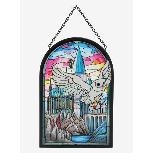 Harry Potter Hedwig Hogwarts Castle Stained Glass Wall Art — BoxLunch Exclusive