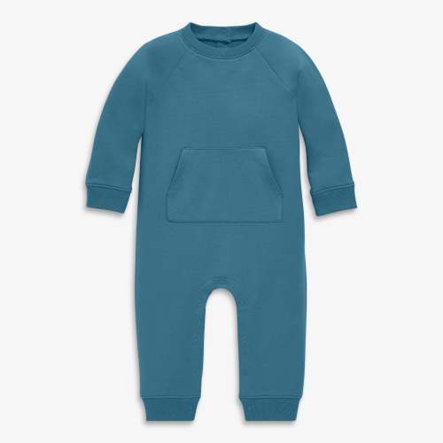 Baby sweatshirt romper - Slate blue / 6-12