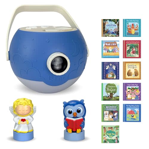 Kids Book Projector - 6 Bible & 5 Fairytale Stories, 10 Songs, Ages 3+