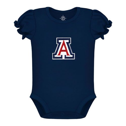 Creative Knitwear College Baby Infant Puff Sleeve Bodysuit - Team Logo, Multiple Colors, for Girls (0-12 Months)