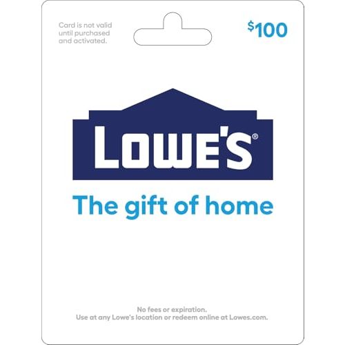 Lowe's Physical Gift Card - $100
