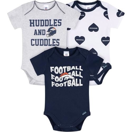 Gerber NFL baby-girls Nfl 3-pack Onesie Bodysuit