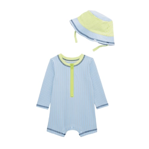Seersucker Baby Rash Guard Set | 2-piece set for 0-3M | Mud Pie