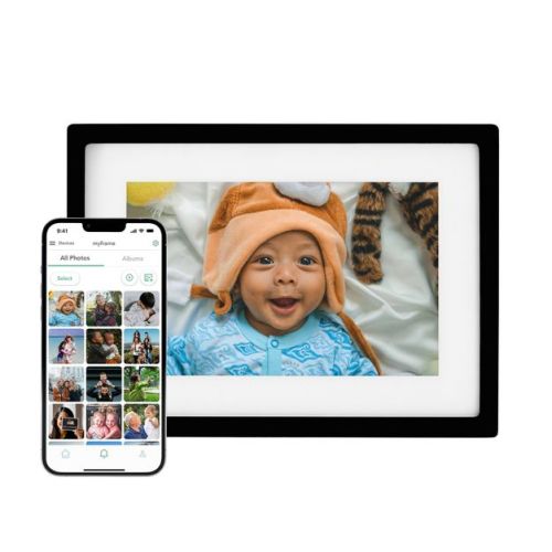 Skylight 10" Digital Photo Frame - Black: Wi-Fi Enabled, Wall Mountable, 1280 x 800 Resolution