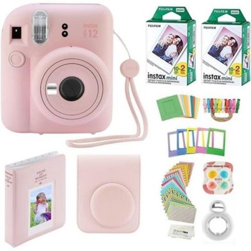 Fujifilm Instax Mini 12 Instant Camera with Case 40Fujifilm Prints Decoration Stickers Frames Photo Album and More Accessories