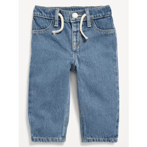 Drawstring Barrel-Leg Jeans for Baby