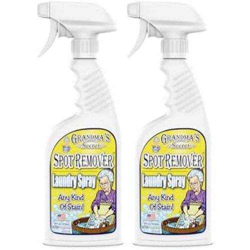 Grandma's Secret Spot Remover Laundry Spray - Chlorine, Bleach and Toxin-Free Fabric Stain Remover for Clothes - Removes Oil, Paint, Blood and Pet Stains - 16 Oz, 2 Pack