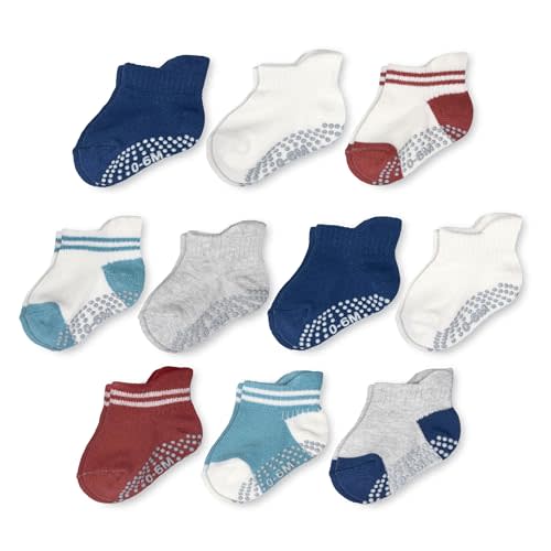 Fruit of the Loom Cotton Grip Socks for Baby and Toddler