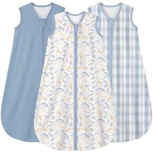 Yoofoss Baby Sleep Sack 0-6 Month 0.5TOG 100% Organic Cotton 2-Way Zipper
