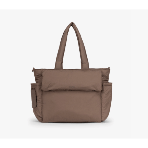 Diaper Tote Bag with Laptop Sleeve - Color: Hazelnut