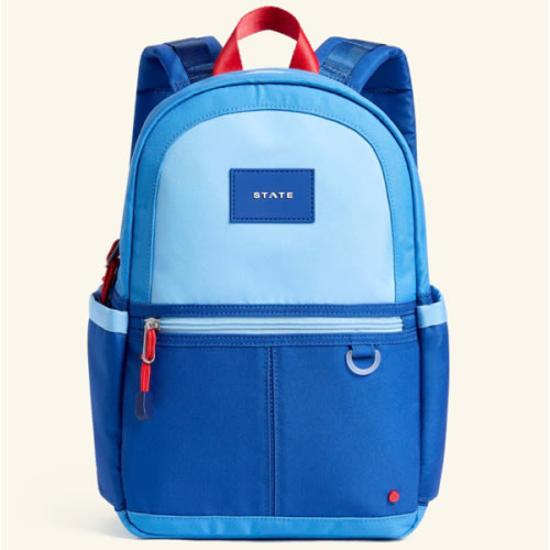 STATE Bags | Kane Kids Mini Backpack Recycled Polycanvas Blue/Light Blue Colorblock