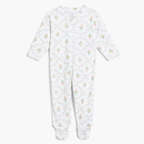 The Footie Pajama - Pastel Trellis