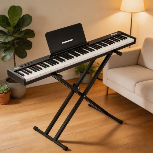 GarveeHome Portable 88 Semi-Weighted Keys Digital Piano, MIDI Electronic Keyboard with Recording Function, All-in-One Music Set Complete Accessories for Beginner Teaching Outdoor Performance | Wayfair