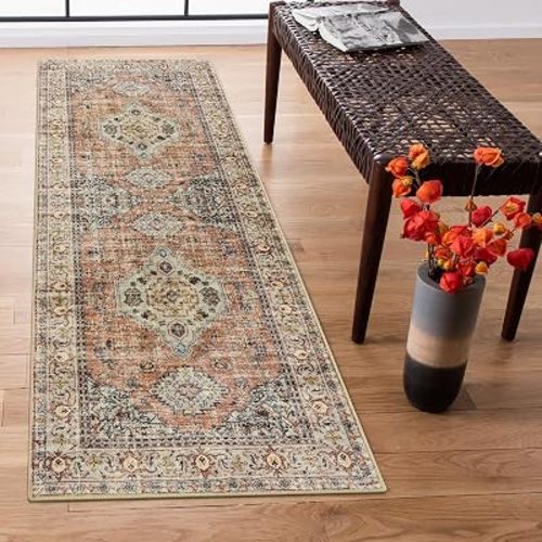 Lahome Oriental Washable Runner Rug, 2x6 Runner Rugs for Hallway Kitchen