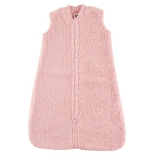 Hudson Baby Infant Girls Plush Sleeping Bag, Sack, Blanket, Pink Faux Shearling, 12-18 Months