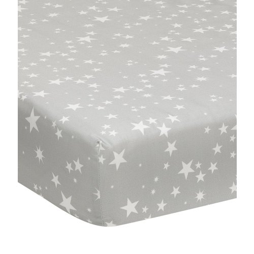Lambs & Ivy Milky Way Collection Stars-Studded Cotton Fitted Crib Sheet