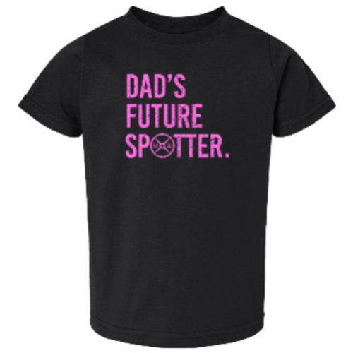 Dad's Future Spotter Toddler Tee (With Pink Text)