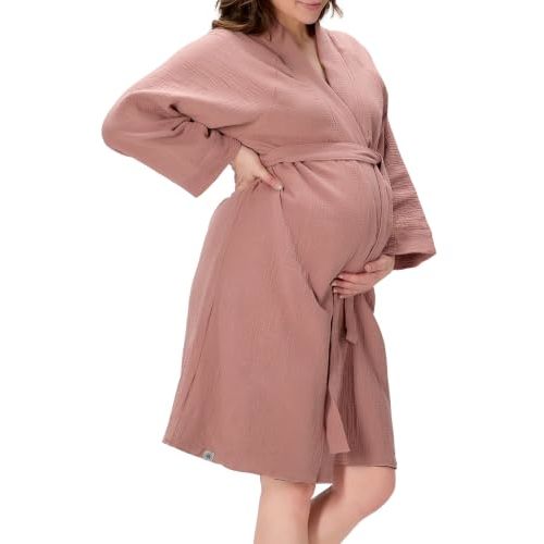 Labor and Delivery Gown, Birthing Maternity Robe, Hospital Gown for Women | Parker Baby Co. soft, muslin cotton hospital gowns for women, postpartum pajamas, maternity pajamas and nursing nightgown.