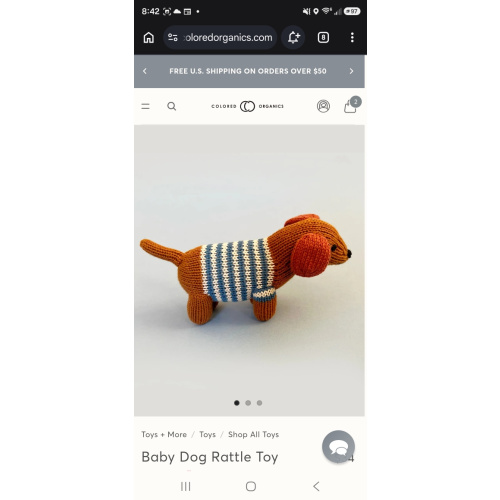 Baby Dog Rattle Toy