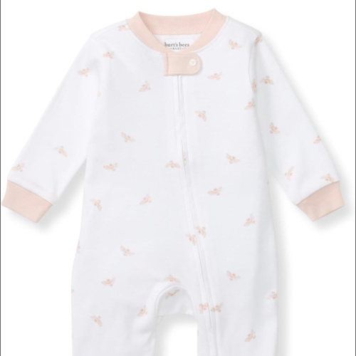 Burt's Bees Baby Girls' Organic Cotton Sleep and Play Footed Pajamas