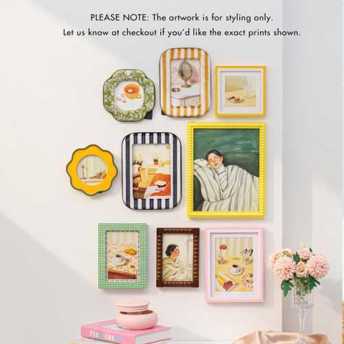 Etsy 9pc Eclectic Vintage Gallery Wall Frame– Set of 9 Pieces (Mix Decorative Frames)