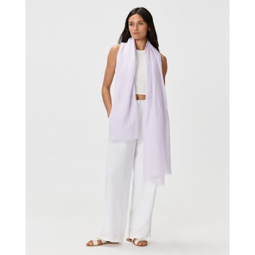 100% European Linen Scarf in Pastel Lilac