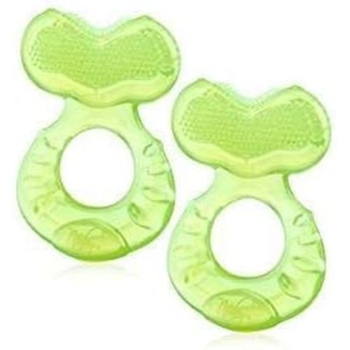 Nuby Silicone Teethe-EEZ Teether ncludes Hygienic Case (Green (Pack of 2))
