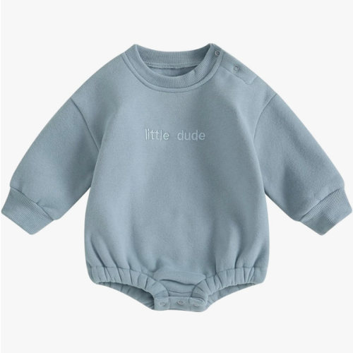 VISGOGO Newborn Infant Baby Boy Oversized Romper Sweater Bodysuits Coming Home Outfit Neutral Clothes