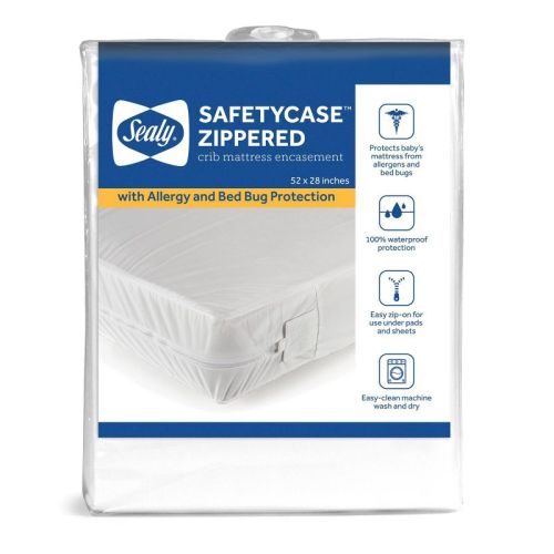 Sealy SafetyCase Protective Crib & Toddler Zippered Mattress Encasement