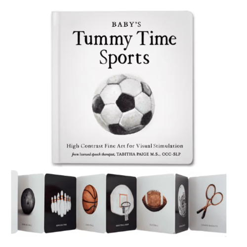 Baby's Tummy Time Sports: High-Contrast Fine Art for Visual Stimulation (Tabitha Paige Children's Book Series)