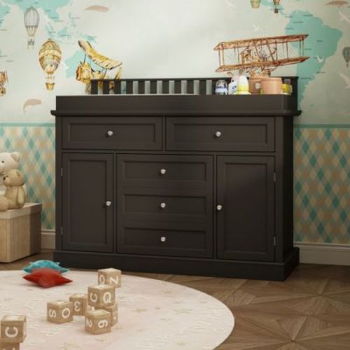 Famapy Baby Changing Table Chest of Drawers Edge Protection Top Upholstery
