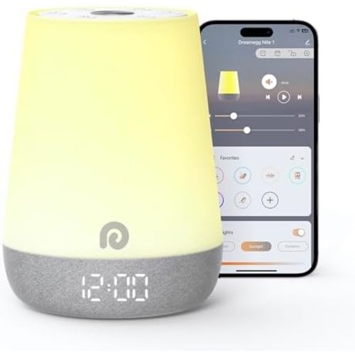 Dreamegg Baby Sound Machine Night Light, White Noise Machine Alarm Clock