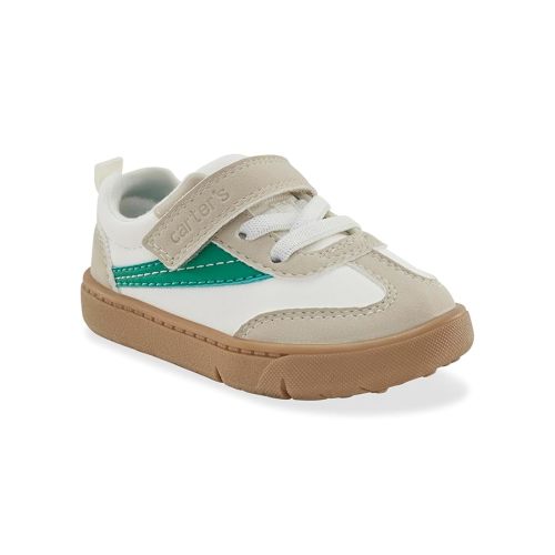 Carter's Baby Cairo-BP First Walker Shoe, White Khaki, 4.5 US Unisex Infant