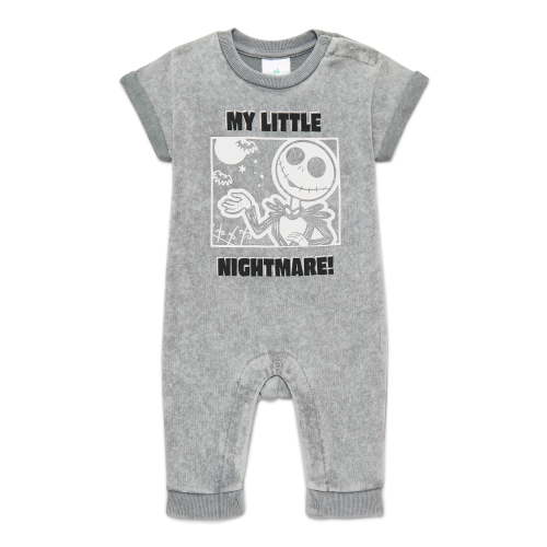 Disney Nightmare Before Christmas Baby Boys or Girls Graphic Washed Romper, Sizes 0/3M-24M