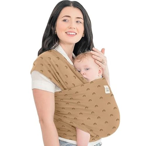KeaBabies Baby Wrap Carrier, All in 1 Original Baby Carrier (Copper Gray)