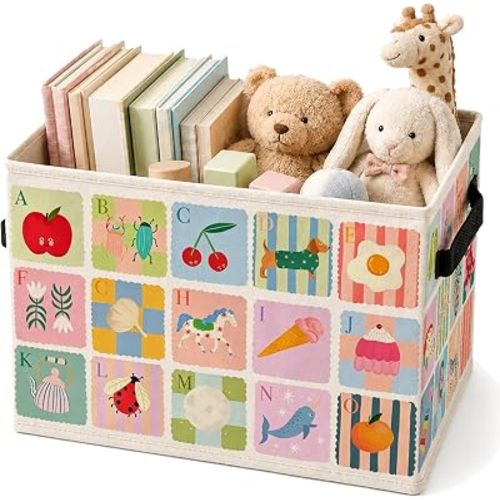 Pastel Colorful Alphabet Storage Basket Organizer