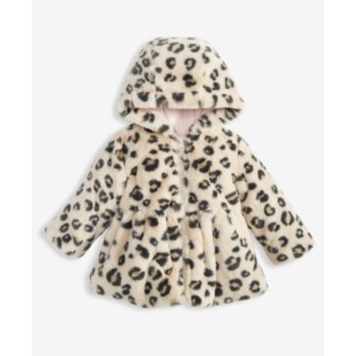 Baby Girls Leopard-Print Faux-Fur Hooded Jacket, Macy's Exclusive