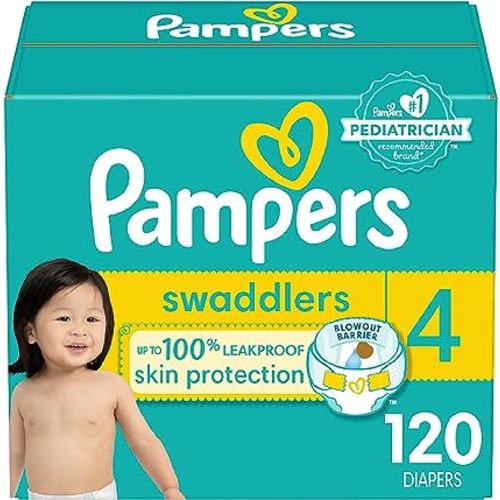 Pampers Swaddlers Diapers Size 4, 120 count - Disposable Diapers