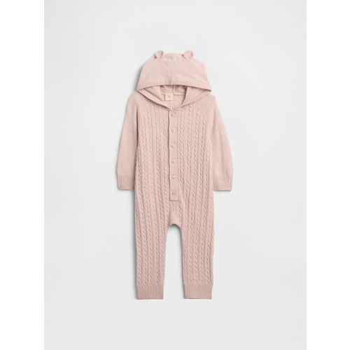 Baby CashSoft Cable-Knit One-Piece
