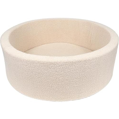 Kids Foam Ball Pits for Toddlers Babies Dogs Cats, Soft Infant Baby Ball Pit Pool for Girls and Boys Gifts, (Balls NOT Included) Imitation Teddy Colours