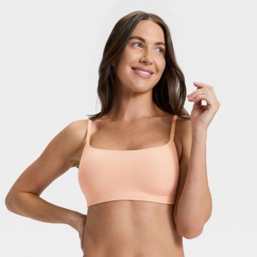 Women's Luxury Collection Luxe Stretch Lightly Lined Scoop Bralette - Auden™ Pearl Tan S