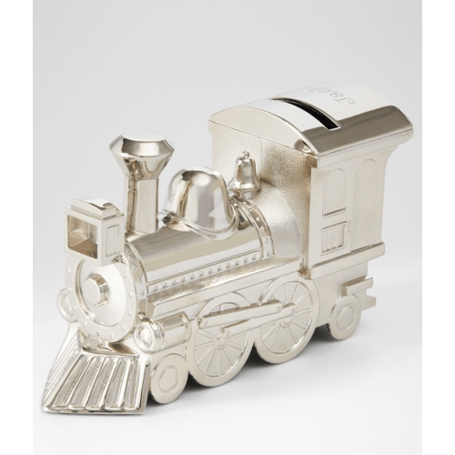 Silver Train Coin Bank