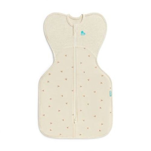 Love to Dream Baby Swaddle Up Sleep Sack - Cotton Fleece 1.5 TOG Sleeveless Wrap - Oat Twigs - NB