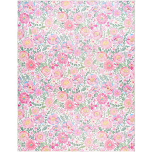 My Texas House Delaney Floral Indoor Washable 8' x 10' Area Rug