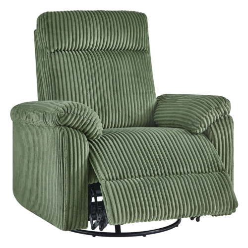 ReNest Manual Swivel Glider Recliner Chair, 360° Swivel Nursery Chair with Adjustable Recline, Nursing & Living Room Recliner,Moss Green